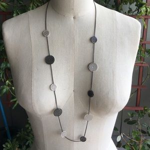 Silver Chain with Decorative Coin Necklace